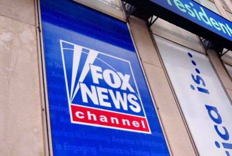 Blue banner with Fox News channel logo